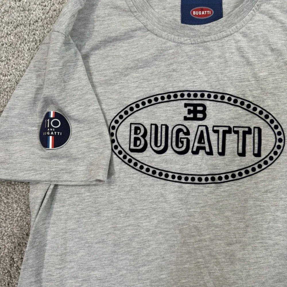 Bugatti 110 Anniversary T Shirt L Macaron Logo Designer Casual Luxury Streetwear - Picture 3 of 10